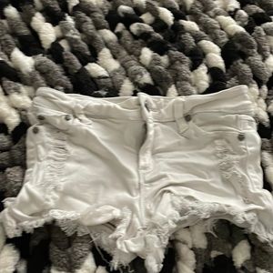 Girls white jeans shorts
